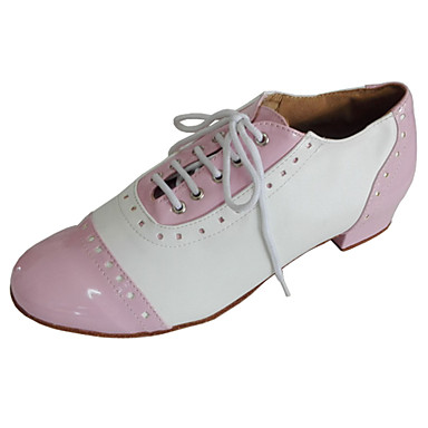 Women's Swing Shoes Leather / Patent Leather / Leatherette Heel Lace-up ...