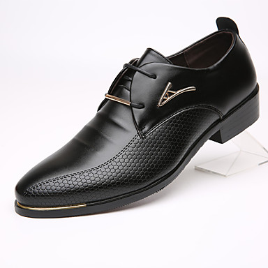 baratos Oxfords Masculinos-Homens Sapatos formais Pele Primavera / Outono Negócio Oxfords Preto / Marron / EU40