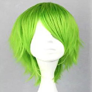 capless green  costume  wig synthetic short curly hair  wig 