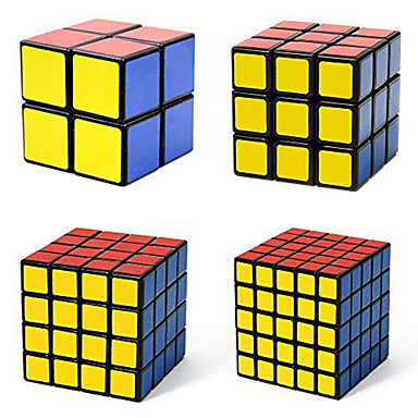 baratos Jogos &amp; Quebra-Cabeças-Conjunto de cubo de velocidade 4 Pças. Cubo mágico Cubo QI Shengshou 2*2*2 3*3*3 4*4*4 5*5*5 Cubos mágicos Antiestresse Cubo Mágico Nível Profissional Velocidade Profissional Clássico Crianças Adulto