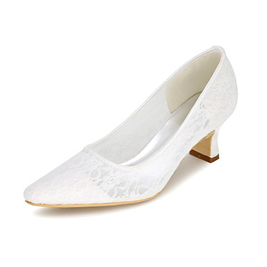 mujer tul primavera / verano pump básico zapatos de boda tacón