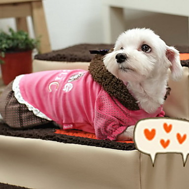 799 Chien Manteaux Vêtements Pour Chien Hiver Dessin Animé Mignon Décontracté Quotidien Rose