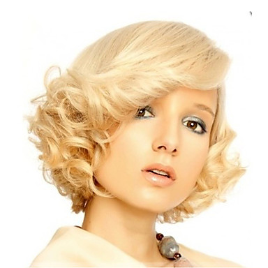 Peruci Sintetice Ondulat Stil Cu Breton Perucă Blond Blond Auriu Păr