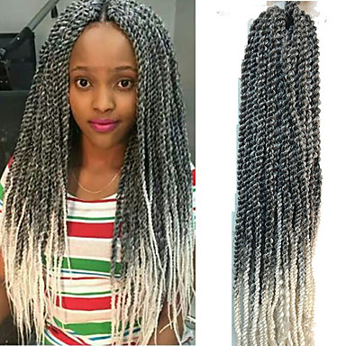 Ombre Senegalese Twist Crochet Braid Hair Synthetic Two Tone Afro