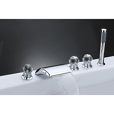 Badewannenarmaturen - Moderne Chrom Romanische Wanne Keramisches Ventil