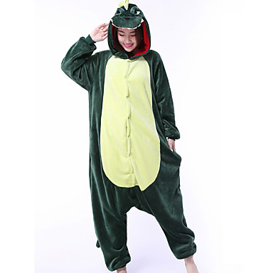 Women Men Adult Pajamas Green Dinosaur Onesie0 Kigurumi Animal Cosplay Costumes