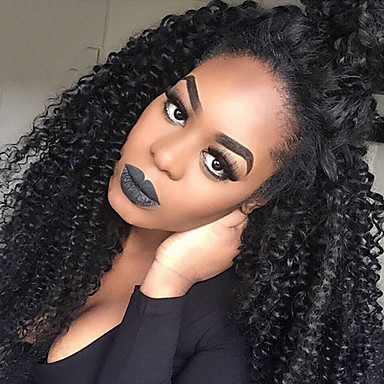 Human Hair Full Lace Wig Rihanna Style Brazilian Hair Kinky Curly