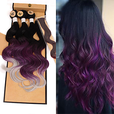 Braiding Hair Deep Wave Ombre Hair Weaves Hair Bulk Synthetic
