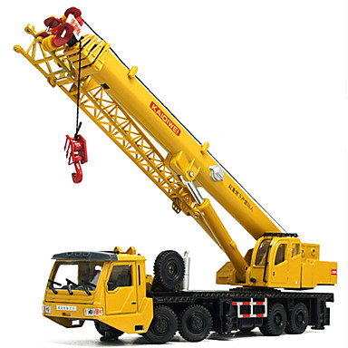 baratos Carrinhos de Brinquedo &amp; Miniaturas-KDW 1:55 Plástico Metal ABS Guindaste Caminhões &amp; Veículos de Construção Civil Carros de Brinquedo Retrátil Dobrável Torre Para Meninos Para Meninas Crianças Adolescente Brinquedos de carro