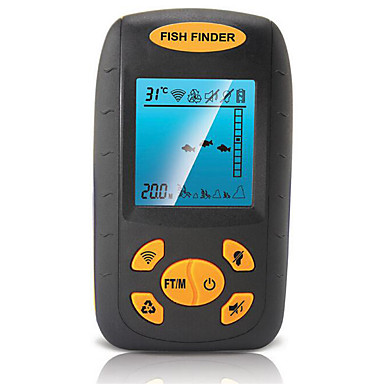 baratos Localizadores de Peixe-Localizadores de Peixe LCD 0.6-100 m Impermeável LED Sem Fios 4×AAA Outro / Plástico Duro