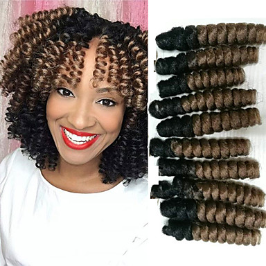 Bouncy Curl Synthetic ombre braiding hair braids kanakalon crochet ...