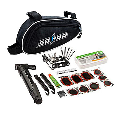 Portable Bicycle Repair Tool Bag with Mini Bike Pump Multi function Bicycle Tool