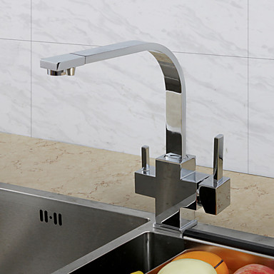 Kitchen Faucet Single Handle One Hole Chrome Standard Spout