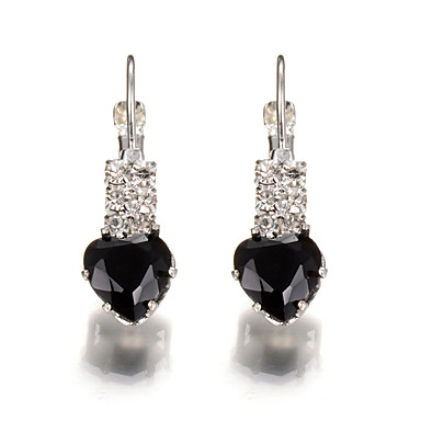 Women S Crystal Drop Earrings Heart Love Fashion Women S Crystal Drop Earrings Heart Love Fashion Hot Pink Red Blue For Wedding Party 5657313 2018 1 99