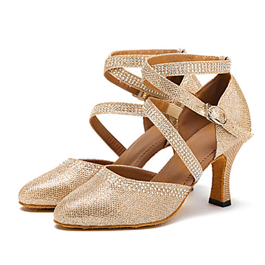 Women's Dance Shoes Leatherette Modern Shoes Rhinestone / Buckle Sandal ...