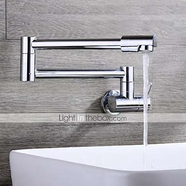 Kitchen Faucet Single Handle One Hole Chrome Pot Filler Wall