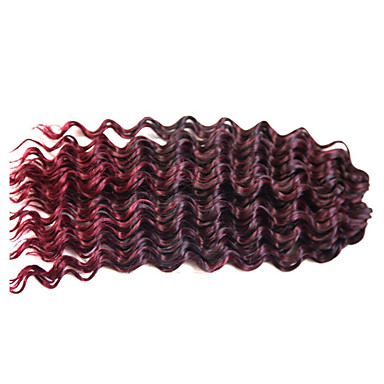 baratos Tranças de Cabelo-Encaracolado Crochê Deep Twist Tranças Encaracoladas Extensões de Cabelo Natural Cabelo Sintético Tranças Cabelo para Trançar 1pc / pacote