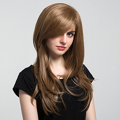 New Style Natural Partial Fringe Long Wavy Hair Synthetic Wig For