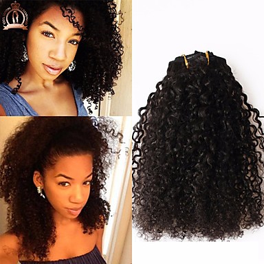 8a Kinky Curly Clip In Human Hair Extensions Filipino 100 Human