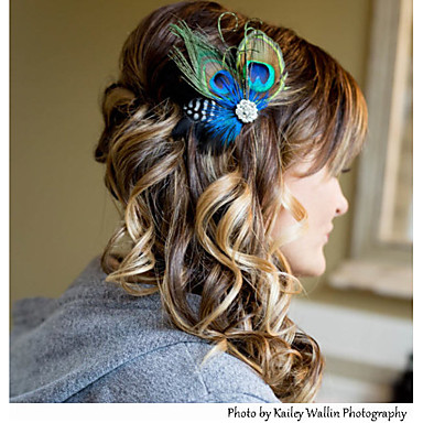Hand Made Wedding Feather Hair Fascinator Headpieces Fascinators
