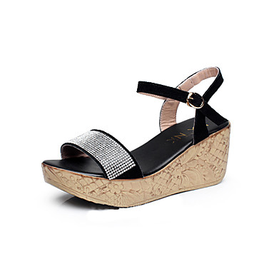 Dames Schoenen Leer Zomer Gladiator Sandalen Sleehak / Creepers Peep Toe  Strass / Gesp Zwart / Fuchsia / Zilver 6050257 2021 – $31.85