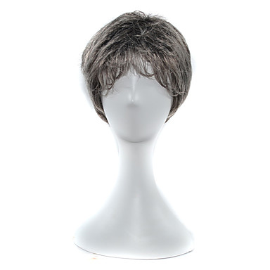 Men S Old Age Short Straight Hair Props Wig Performance White Hair