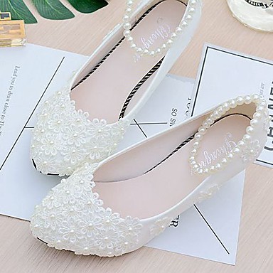 cheap ivory wedding shoes low heel