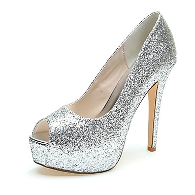 mujer zapatos brillantina verano / otoño talón descubierto zapatos