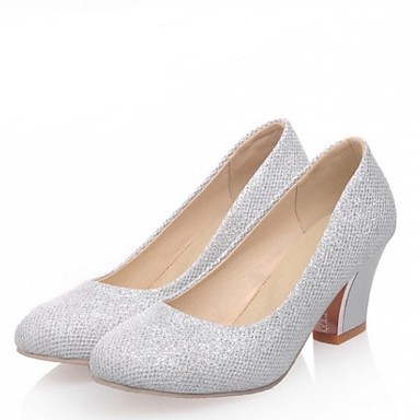 mujer pu primavera / verano confort tacones tacón bajo plata