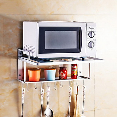 Wall Mounted E Aluminum Kitchen Racks Microwave Oven Shelves Wall Mounted E Aluminum Kitchen Racks Microwave Oven Shelves 6089214 2018 35 01