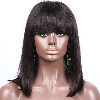 Human Hair Glueless Full Lace Full Lace Lace Front Wig Bob With