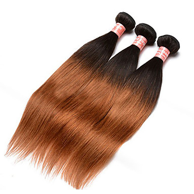Mongolian Hair Straight Ombre Hair Weaves Human Hair Weaves Black