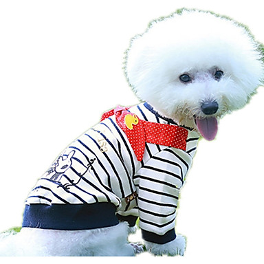 1099 Chien Sweatshirt Vêtements Pour Chien Décontracté Quotidien Dessin Animé Blancnoir Costume Pour Les Animaux Domestiques