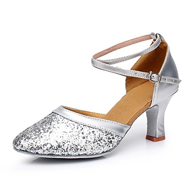 Women's Dance Shoes Paillette Modern Shoes Heel Customized Heel ...