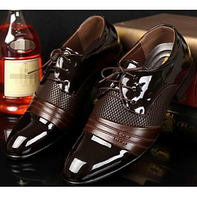 baratos Oxfords Masculinos-Homens Sapatos Confortáveis Couro Ecológico Primavera / Outono Formais Oxfords Preto / Marron / EU40