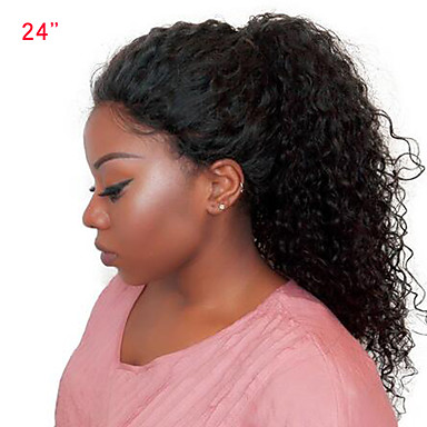 Human Hair Lace Front Wig Malaysian Hair Curly Weave Wig With Baby