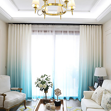 Modern Blackout Curtains Drapes Two Panels Curtain Living Room