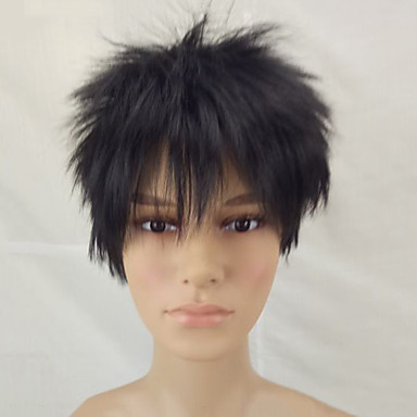 Synthetic Wig Straight Straight Layered Haircut Wig Short Black 1b