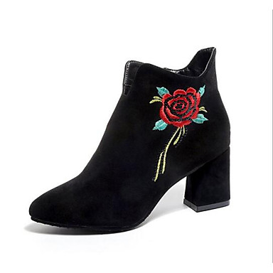 Mujer Goma / Cuero Nobuck Otoño / Invierno Botas de Moda / Botas de Mujer Goma / Cuero Nobuck Otoño / Invierno Botas / de Moda / Botas Botas de 0dcb95