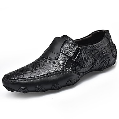 Men's Comfort Shoes Cowhide Spring / Fall Casual Loafers & Slip-Ons ...