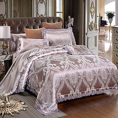 Duvet Cover Sets Luxury 4 Piece Modal Tencel Jacquard Duvet Cover Sets Luxury 4 Piece Modal Tencel Jacquard 1pc 2pcs Shams Flat Sheet 6377864 2018 103 99