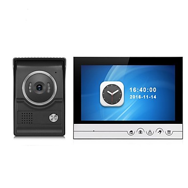 123 49 Large Screen 9 Inch Color Recording Monitor Video Door Phone Intercom System With Cmos Outdoor Camera