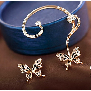 Women S Synthetic Diamond Stud Earrings Ear Cuff Imitation Women S Synthetic Diamond Stud Earrings Ear Cuff Imitation Erfly Sweet Gold For Party Daily 6462054 2018 8 99