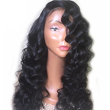 Human Hair Glueless Lace Front Lace Front Wig With Baby Hair Style