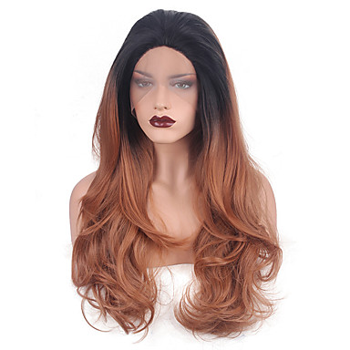 Synthetic Wig Wavy Body Wave Synthetic Hair Ombre Hair Middle