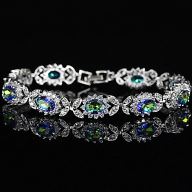 Women S Synthetic Diamond Bracelet Silver Plated Women S Synthetic Diamond Bracelet Silver Plated For Wedding Party 6517323 2018 29 99