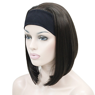 Synthetic Wig Straight Kinky Straight Style Bob 3 4 Full Capless