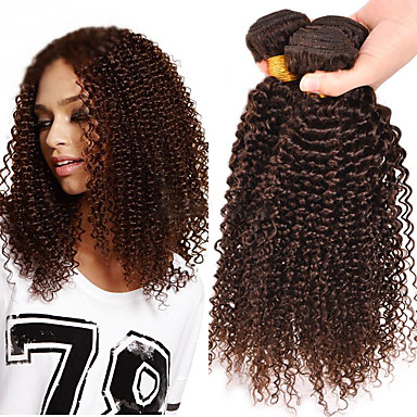 3 Bundles Brazilian Hair Classic Kinky Curly Human Hair Natural