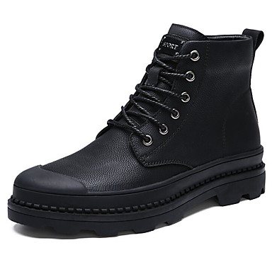 Men's Comfort Shoes Cowhide Fall / Winter Boots Booties / Ankle Boots ...