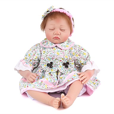22inch Reborn Doll Silicone African American Baby Doll Black Skin Tone